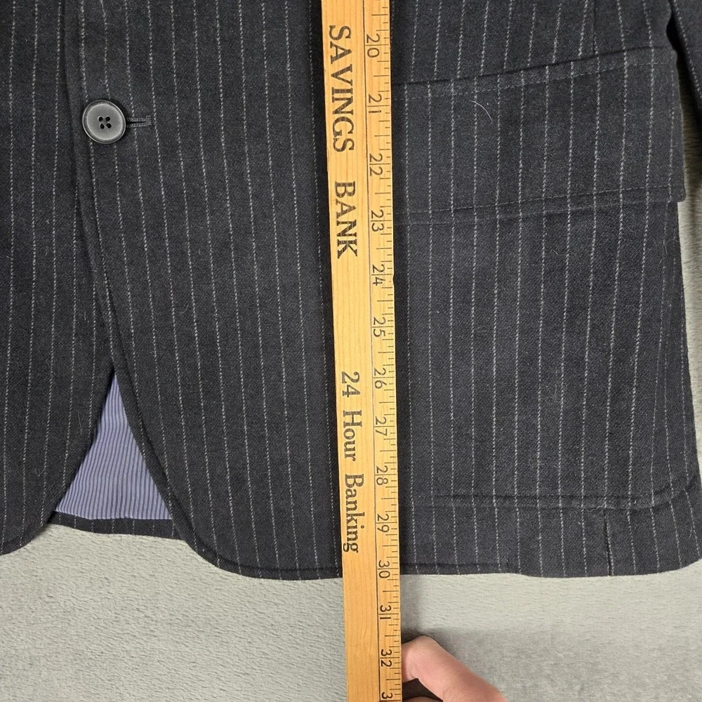 Banana‎ Republic Blazer Mens 42R Gray Wool Tailored Fit Italian Fabric Jacket